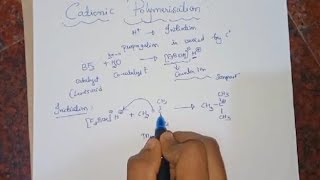 cationic polymerization process mechanism Easy explanation for MSc by PS chem education [upl. by Novi]