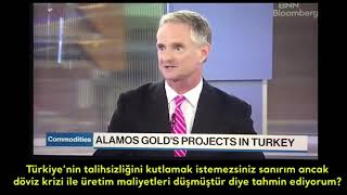 Alamos Gold CEOsu John McCluskeyden Türkiye Projesi [upl. by Olly]