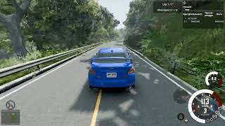 Hakone Turnpike  DOWNHILL  Subaru Impreza WRX STI  BeamNGdrive [upl. by Aleunam]