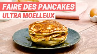 Comment faire des PANCAKES ultra MOELLEUX pour un brunch à la maison [upl. by Nerehs]