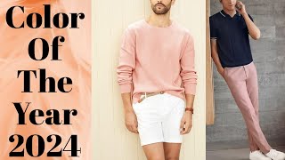 PANTONE Colour Of The Year 2024  Peach Fuzz Color For Men  by Look Stylish [upl. by Attegroeg839]