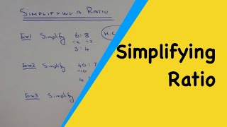 How to simplify a ratio to its simplest form [upl. by Beller]