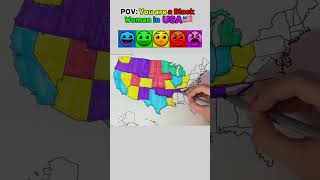 Pov You are a Black Woman in Usa map mapa art artist mapping geography american usa [upl. by Gobert]