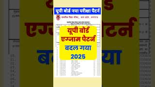 बदल गया यूपी बोर्ड एग्जाम पैटर्न  up board exam pattern 2025up board exam pattern class 10th 12th [upl. by Sandro]