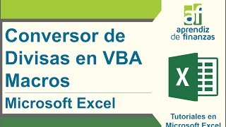 Convertir Divisas en Excel Función VBA Macros [upl. by Hannahs229]