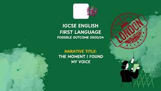 Learn English  First Language Narrative writing The Moment I Found My Voice [upl. by Melvin51]