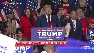 Trump Speaks in Green Bay Wisconsin [upl. by Joacimah]