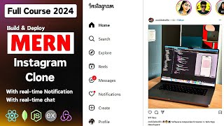 Build Realtime Full Stack Instagram Clone with MERN Stack Socketio Reactjs MongoDB [upl. by Wier]
