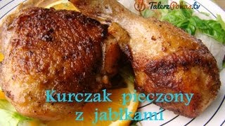 Kurczak pieczony z jabłkami  TalerzPokustv [upl. by Ramirol]