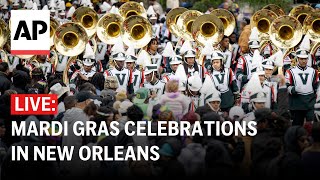 LIVE Mardi Gras celebrations in New Orleans [upl. by Cam]