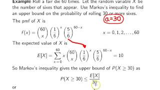 Markovs inequality  Example 1 [upl. by Pine]