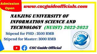 Nanjing University of Information Science and Technology NUIST CSC Scholarship 20222023 [upl. by Anelaf401]