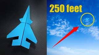 250 feet How to make a paper airplane that flies far paperplaneschannel1111 [upl. by Enirhtac]