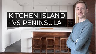 Kitchen Island vs Peninsula  Which Is Best For Your Kitchen [upl. by Aleekahs]