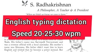 english dictation 202530 wpm  english typing dictation for beginners  typing audio for SSC LDC [upl. by Mikah]