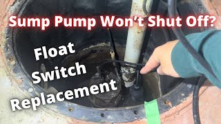 Why does my sump pump keep running How to replace the float switch on an ejector pump [upl. by Allx]