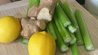 Drink celery juice Ginger and lemon first thing in the morning Very effective for the body 100 [upl. by Sayette]