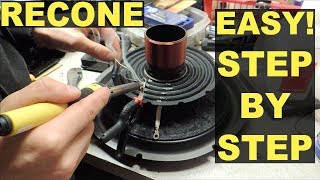 How to Recone A Subwoofer Easy  Step By Step  Sundown SA12 [upl. by Romeon]