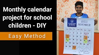 DIY  Monthly calendar project for school children  english project [upl. by Eversole]