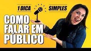 Falar em público Socorro Dica simples de como falar bem em público [upl. by Kcirddes]