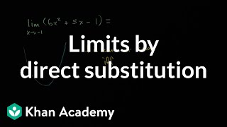 Limits by direct substitution  Limits and continuity  AP Calculus AB  Khan Academy [upl. by Charpentier]