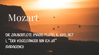 Mozart  Die Zauberflöte Magic Flute K 620 Act I quotDer Vogelfänger bin ich jaquot Papageno [upl. by Amikat635]