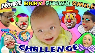 MAKE THE BABY SMILE CHALLENGE w Cutie Pie Shawn FUNnel V Family Fun [upl. by Fancie]