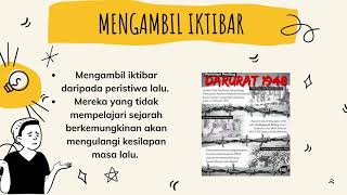 SEJARAH TINGKATAN 1 BAB 1 1 7 KEPENTINGAN MEMPELAJARI SEJARAH [upl. by Eatnad]