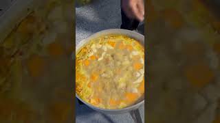 Cow heel soup with duff or dumplings yummy guyanese guyanesefood BeingRocky [upl. by Yhtnomit]