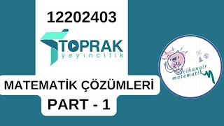 Toprak Yayınları Denemesi 3  TYT Matematik Çözümleri Part 1 12202403 [upl. by Attenhoj643]