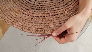 weaving with pine needles  how to [upl. by Anirret522]