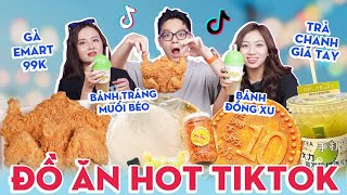 Ăn tất cả các món HOT TIKTOK 2023 bánh đồng xu siêu dính gà rán NGUYÊN CON triệu view 🔥 [upl. by Rosella43]