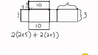 Rectangular Prism Net  Finding The Surface Area [upl. by Oiliduab]