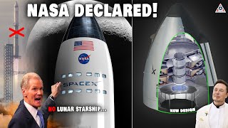 NASA declared quotNo Lunar Starship landingquot but SpaceX just shocked NASA with new HLS Starship design [upl. by Philippe]