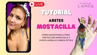 EnVivo con Landa Nro 2  Aretes en mostacilla con punto ladrillo o Brick Stitch [upl. by Valonia]