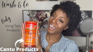 Wash amp Go using Cantu Shea Butter Leavein Conditioner and Cantu AntiShedding Styling Gel whoney [upl. by Algar]