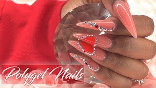 PolyGel Nails for Beginners  How to Polygel Nail Tutorial with Nail Tips [upl. by Tteraj809]