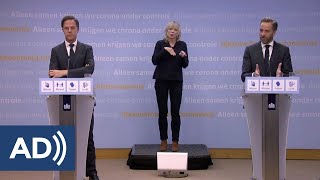 12 november 2021 Persconferentie Mark Rutte en Hugo de Jonge video met audiodescriptie [upl. by Alexina964]