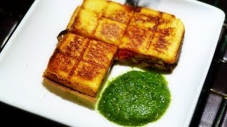 Grilled Veg Sandwich Indian Breakfast Recipes  Gurus Cooking [upl. by Akitan]