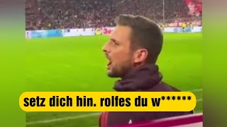 FC Bayern München ulreich beleidigt Simon rolfes mit setz dich hin du w  fcbayern [upl. by Zedekiah]