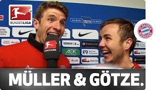 Interview of the Champions Müller Chats to Götze after Title Win [upl. by Pacifica194]