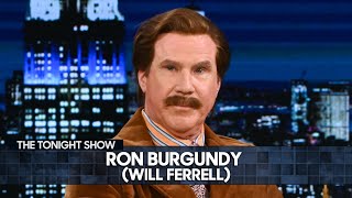 Ron Burgundy Will Ferrell Crashes The Tonight Show to Rave About Despicable Me 4 Extended [upl. by Albur]