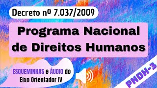 PNDH3 ESQUEMATIZADO  Eixo Orientador IV Segurança Pública Programa Nacional de Direitos Humanos [upl. by Melone748]