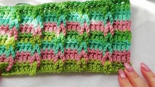 Jacobs ladder crochet stitch left hand version [upl. by Rramal]