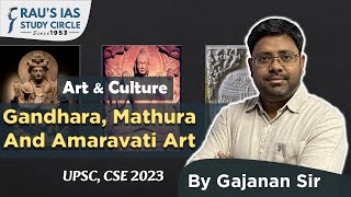 Gandhara Mathura and Amaravati Art  History Optional  By Gajanan Dwivedi  Raus IAS [upl. by Koh]