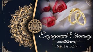 Ring ceremony invitation video editing 🔥9905845787  Engagement Invitation Video  card [upl. by Aikin518]