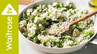 Creamy Asparagus and Pea Risotto  Waitrose [upl. by Otilia]