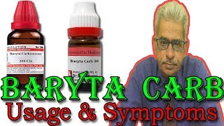 Baryta Carb in Hindi  Uses amp Symptoms in Homeopathy by Dr PS Tiwari [upl. by Inirt]