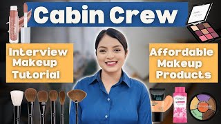 Cabin Crew Interview Makeup  Air Hostess  For Beginners cabincrewinterview makeup [upl. by Anifad]