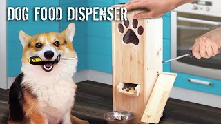 Как сделать диспенсер для собачьего корма  DIY a dog food dispenser  A gift for a cute Corgi [upl. by Yenffit]